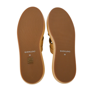 SHEKUDO | Osisi Beige Slide Sandals