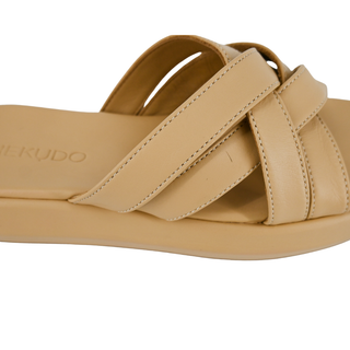 SHEKUDO | Osisi Beige Slide Sandals