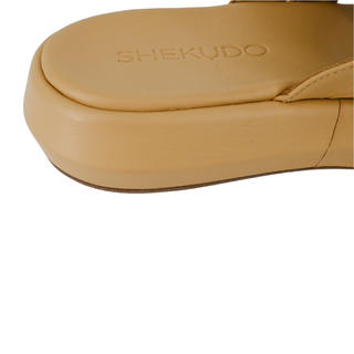 SHEKUDO | Osisi Beige Slide Sandals