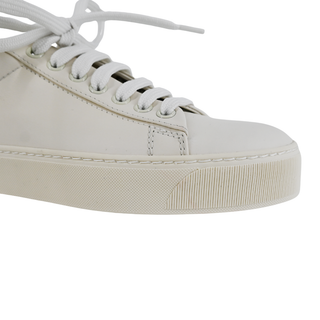 STUART WEITZMAN | Ivory Leather Low-Top Sneakers