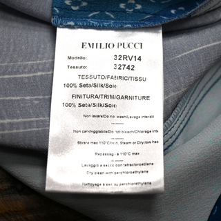 EMILIO PUCCI | Blue Nautical Silk Wrap Skirt