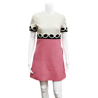 VALENTINO | Multicolor Contrast Mini Sheath Dress
