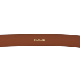 ZIMMERMANN | Tan Leather Rose Gold Buckle Belt