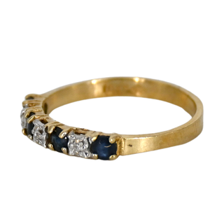 &nbsp; | 10K Sapphire & Diamond Ring