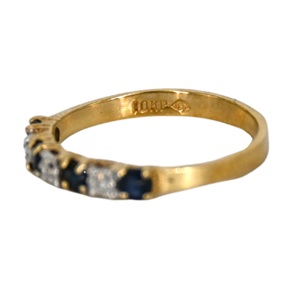 &nbsp; | 10K Sapphire & Diamond Ring