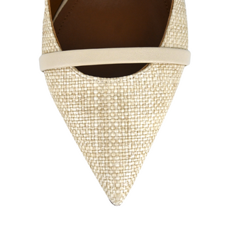 MALONE SOULIERS | Cream Raffia Maureen Flats