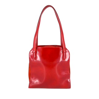 LONGCHAMP | Red Leather Side Suede Shoulder Bag