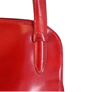 LONGCHAMP | Red Leather Side Suede Shoulder Bag