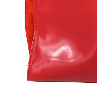 LONGCHAMP | Red Leather Side Suede Shoulder Bag