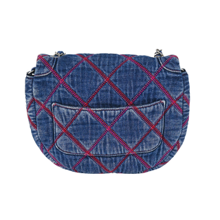 CHANEL | Denim Quilted Mini Coco Beach Crossbody Bag