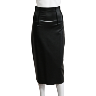 MONSE | Lace-Up Faux Leather Skirt