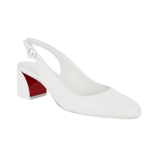 CHRISTIAN LOUBOUTIN | So Jane White Leather Slingback Pumps