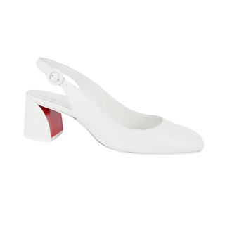 CHRISTIAN LOUBOUTIN | So Jane White Leather Slingback Pumps