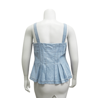 VERONICA BEARD | Pleated Chambray Top