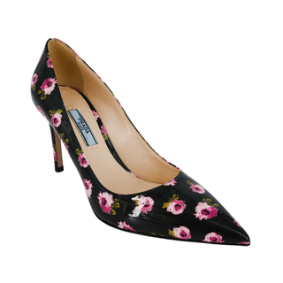 PRADA | Floral Patent Pumps