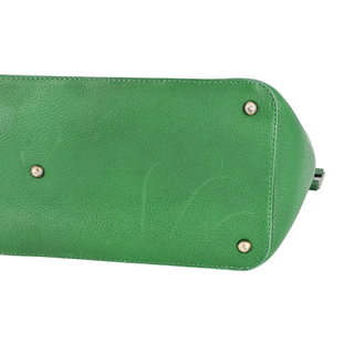 AKRIS | Kelly Green Leather Shoulder Bag