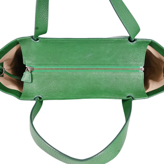 AKRIS | Kelly Green Leather Shoulder Bag