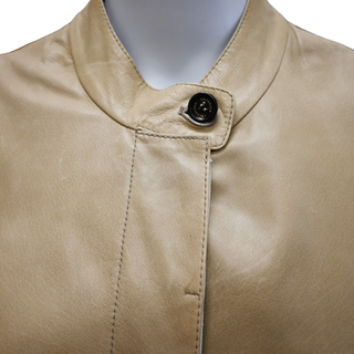 BRUNELLO CUCINELLI | Beige Leather Coat