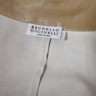 BRUNELLO CUCINELLI | Beige Leather Coat