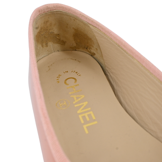 CHANEL | CC Pink Patent Ballet Flats