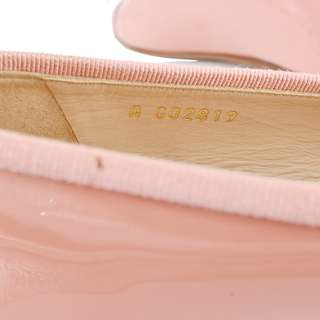 CHANEL | CC Pink Patent Ballet Flats