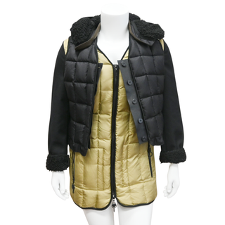 LOUIS VUITTON | Colorblock Quilted Layered Coat