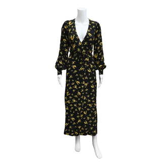 GANNI | Floral Print Wrap Dress