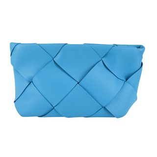 BOTTEGA VENETA | Blue Nappa Blown Up Intrecciato Clutch