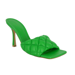 BOTTEGA VENETA | Kelly Green Padded Heels