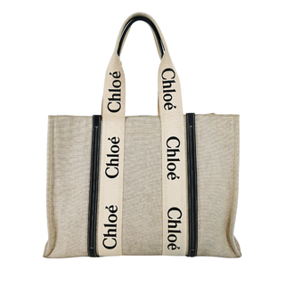 CHLOE | Large Linen Woody Tote