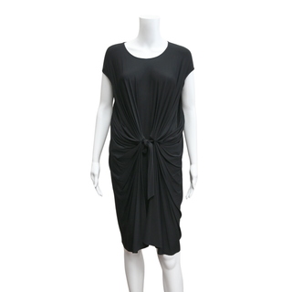 DIANE VON FURSTENBERG | Liddie Black Knotted Dress