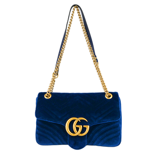 GUCCI | GG Marmont Velvet Medium Shoulder Bag