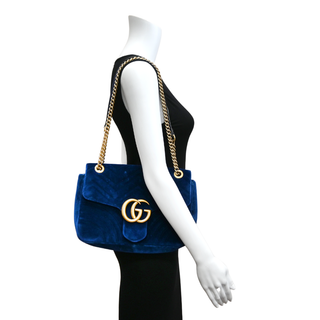 GUCCI | GG Marmont Velvet Medium Shoulder Bag