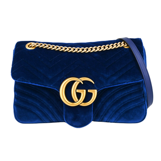 GUCCI | GG Marmont Velvet Medium Shoulder Bag