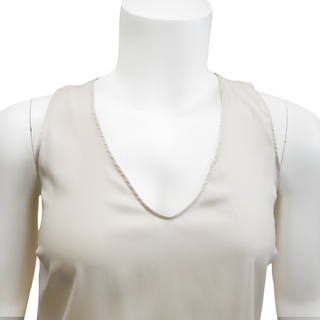 BRUNELLO CUCINELLI | Silk Cream Sleeveless Blouse