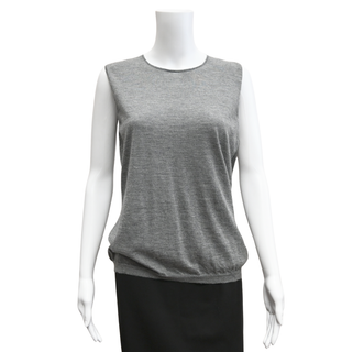 CHANEL | Cashmere Grey Sleeveless Top