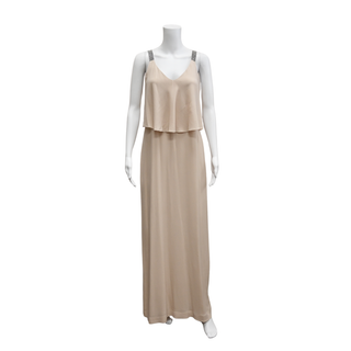 BRUNELLO CUCINELLI | Silk Nude Maxi Dress