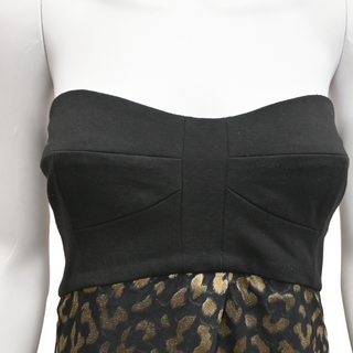 DVF | Black & Gold Leopard Print Maxi Dress