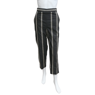 BRUNELLO CUCINELLI | Black Striped Sequin Pants