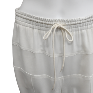 CHLOE | White Drawstring Trousers