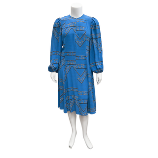 GANNI | Blue Paisley Print Dress