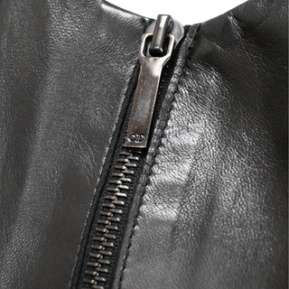 CHRISTIAN DIOR | Black Corset Leather Jacket