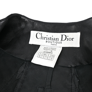 CHRISTIAN DIOR | Black Corset Leather Jacket