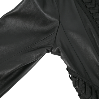 CHRISTIAN DIOR | Black Corset Leather Jacket