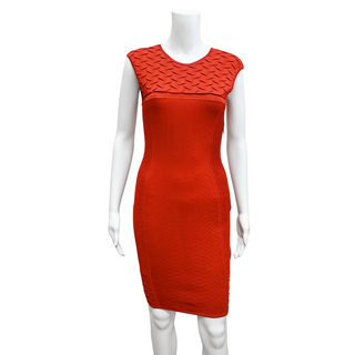 ROBERTO CAVALLI | Red Bodycon Textured Dress