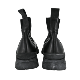 STAUD | Bow Lugged Leather Booties