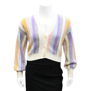 ELEVEN SIX | Naomi Pastel Striped Knit Cardigan