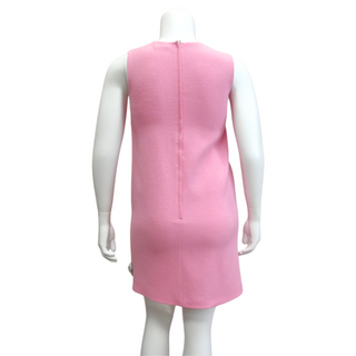 DOLCE & GABBANA | Pink Sleeveless Wool Shift Dress