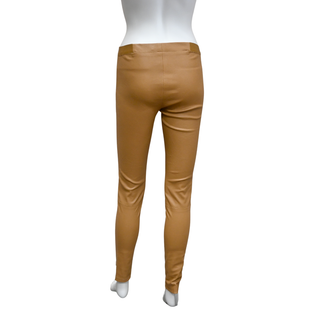 ALICE + OLIVIA | Camel Tan Lamb Leather Skinny Pants