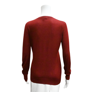 LOUIS VUITTON | Burgundy Cashmere-Blend Bow Sweater